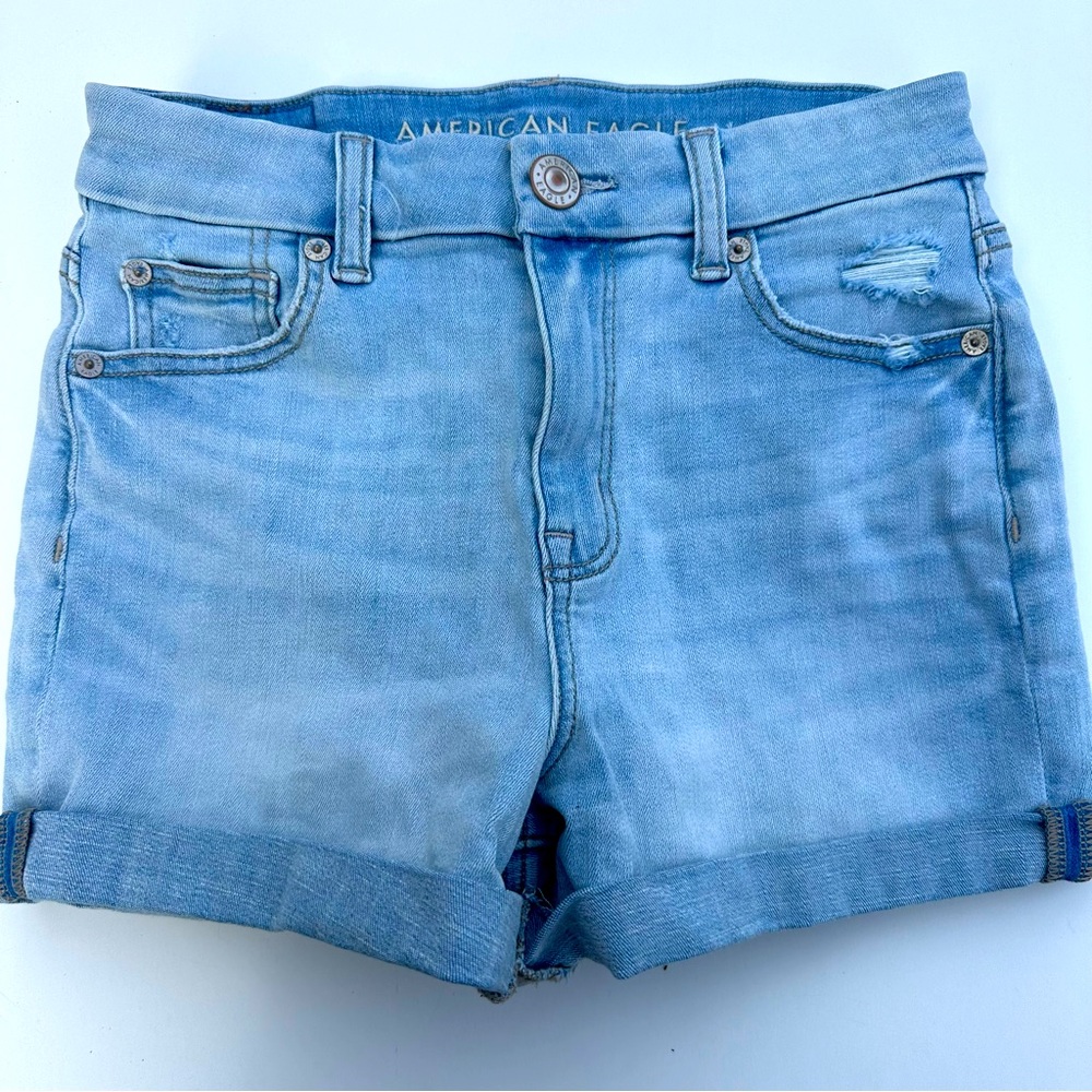 American Eagle Outfitters Women's Light Blue Denim Shorts